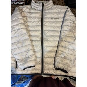 Womens COLUMBIA~GRAY WINTER PUFFER COAT size XL~NEW~Insulated~Bubble Jacket A6